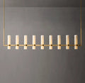 Ravelle Linear Milk Glass Chandelier  59“
